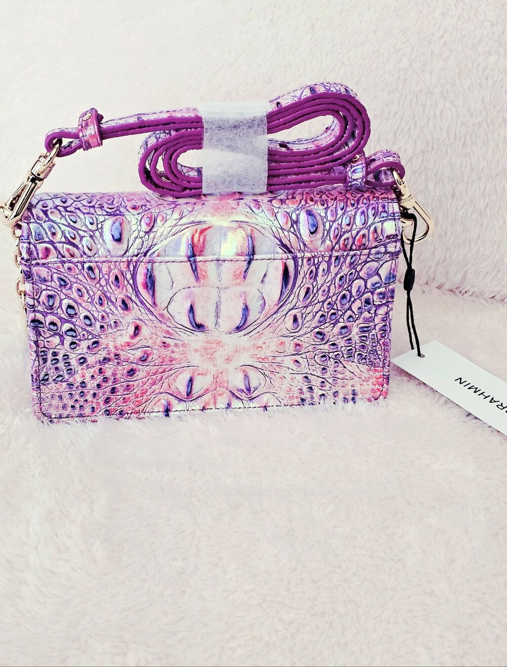 NWT Brahmin PURPLE IRIS Minuette - Picture 7 of 14